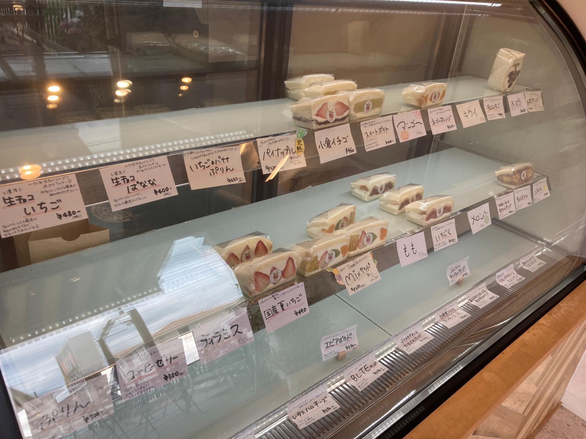 サンドイッチのショーケース