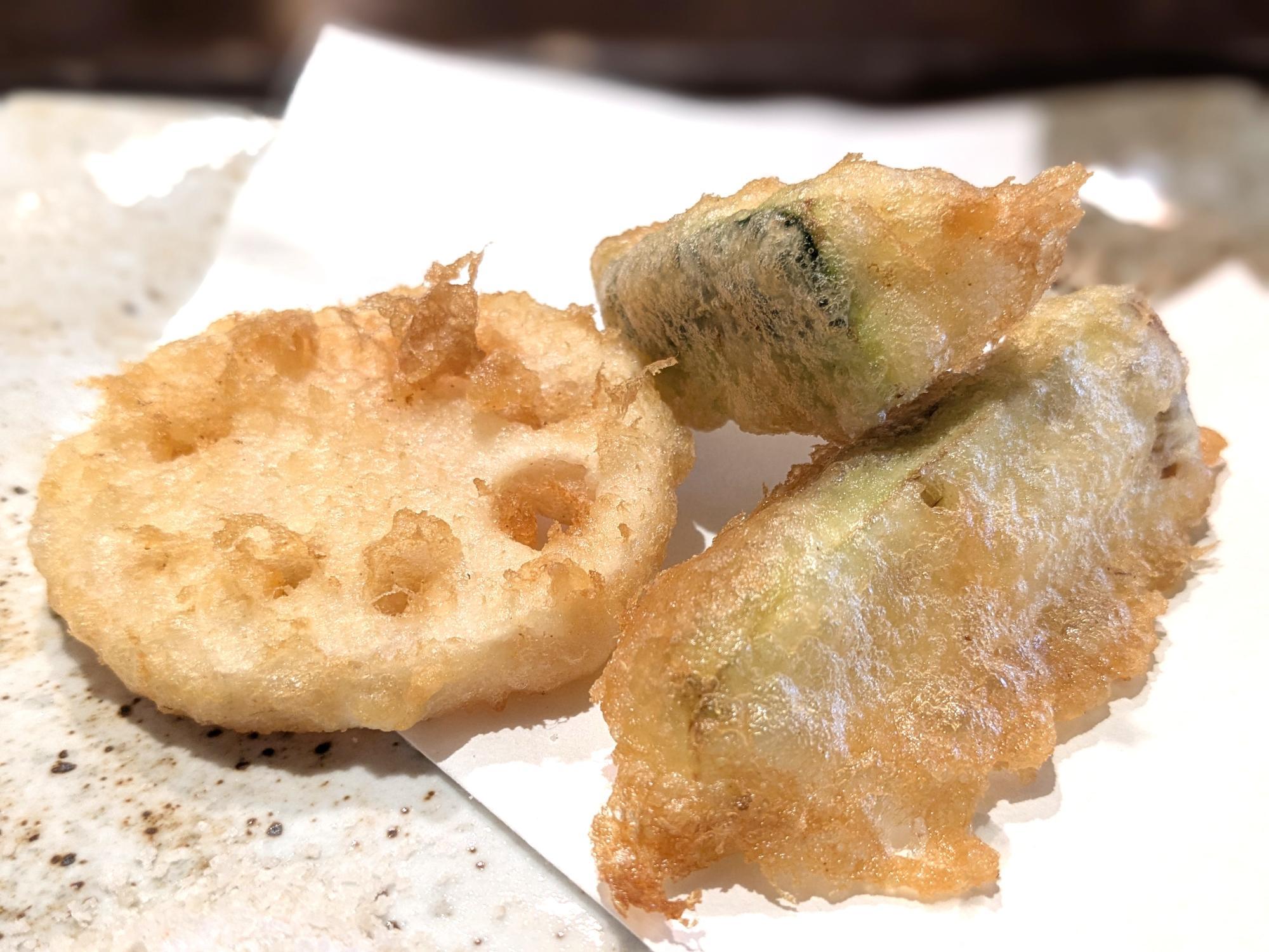 れんこん、ズッキーニ、ナスのフリット